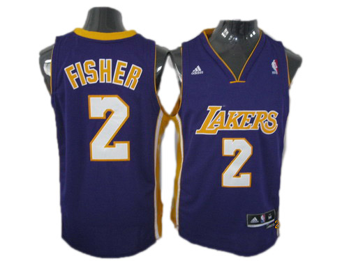 Lakers #2 Fisher purple Revolution 30 NBA Jersey