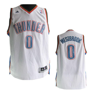 Oklahoma City Thunder #0 Westbrook NBA Swingman Revolution 30 jersey in white