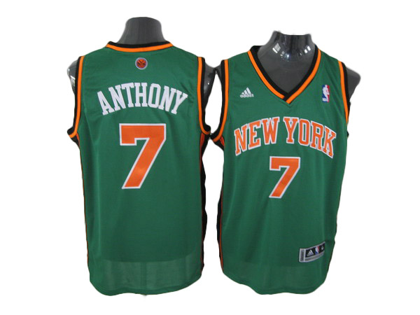 Carmelo Anthony Green Knicks Revolution 30 Jersey