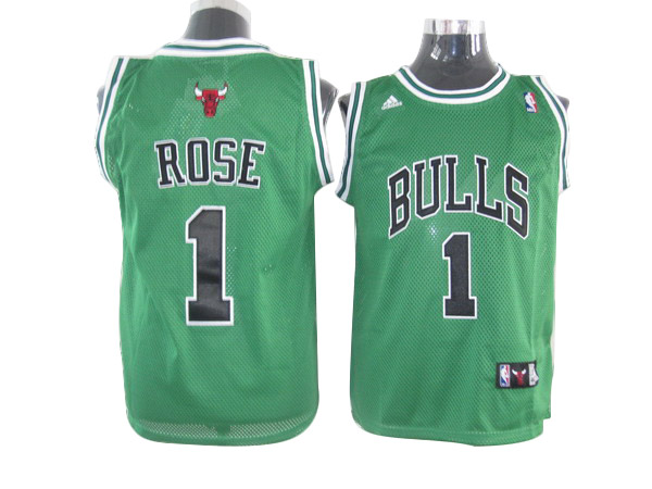 Derrick Rose green Bulls Revolution 30 mesh Jersey