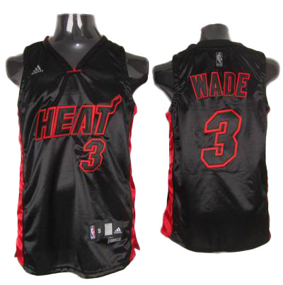 Dwyane Wade black Heat Revolution 30 with red name Jersey