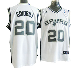 San Antonio Spurs #20 Ginobili NBA Revolution 30 jersey in white