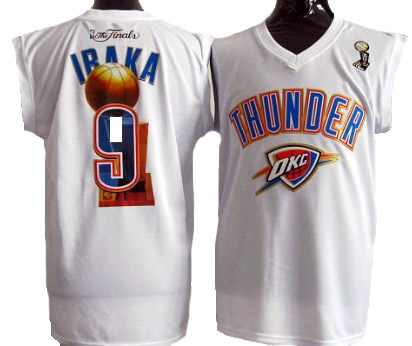 White Serge Ibaka jersey, Oklahoma City Thunder #9 NBA Revolution 30 Swingman 2012 NBA Champions jersey