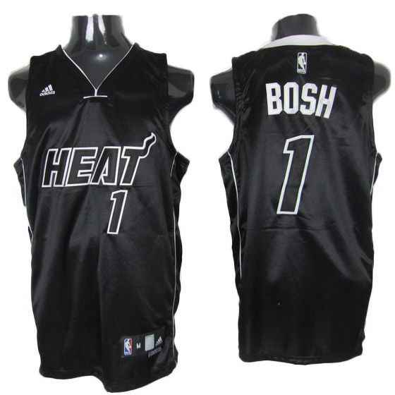 black Bosh Revolution 30 NBA Miami Heat #1 Jersey