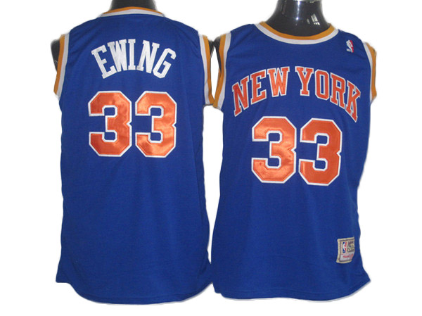 #33 Ewing Blue purple New York Knicks NBA Revolution 30 jersey