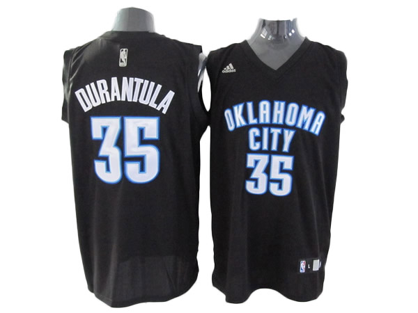 Thunder #35 Durant black Revolution 30 NBA Jersey