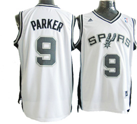 white Parker Revolution 30 NBA San Antonio Spurs #9 Jersey