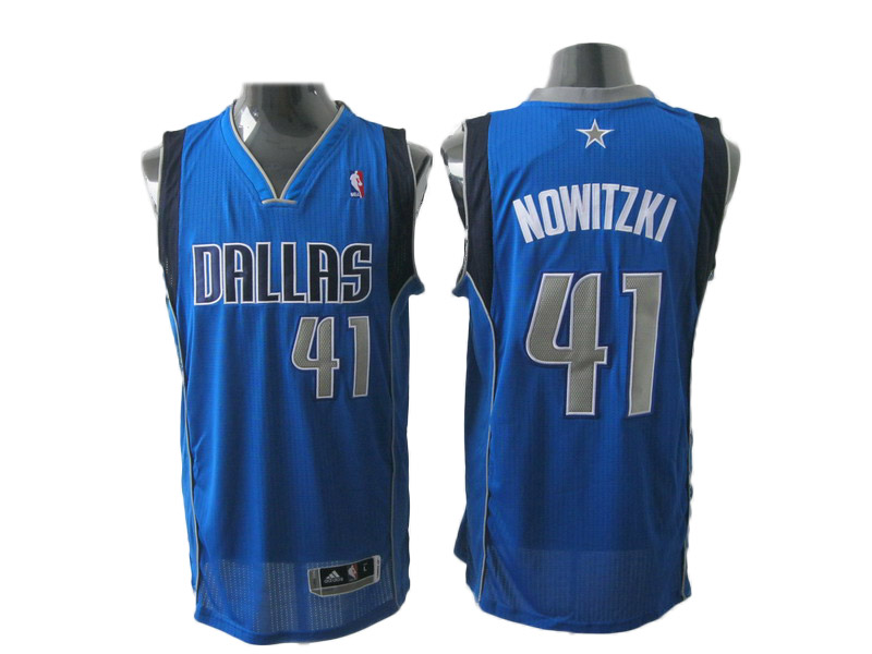 Nowitzki Jersey: NBA Revolution 30 mesh #41 Dallas Mavericks Jersey in blue