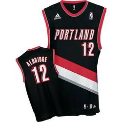 Black LaMarcus Aldridge Road Adidas NBA Portland Trail Blazers #12 Jersey