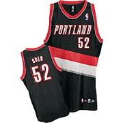 Portland Trail Blazers #52 Greg Oden Road Black NBA Swingman jersey