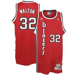 Blazers #32 Bill Walton Red Adidas NBA Soul Swingman Throwback Jersey