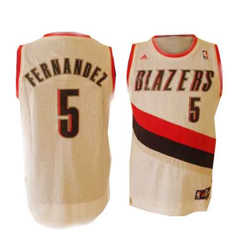 #5 Fernandez Cream Portland Trail Blazers NBA jersey