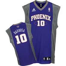 L.Barbosa Jersey: #10 NBA Phoenix Suns Jersey in purple