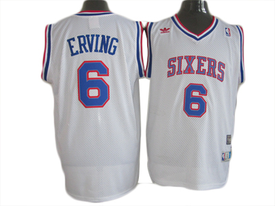 Erving Jersey: #6 NBA Philadelphia 76ers Jersey In White