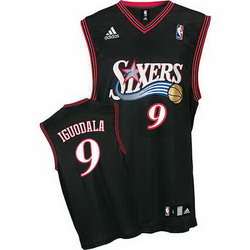 Philadelphia 76ers #9 Andre Iguodala Road Jersey in Black