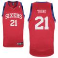 Philadelphia 76ers #21 Thaddeus Young Jersey in Red