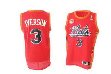 Iverson Jersey Red Basketball #3 NBA Philadelphia 76ers Jersey