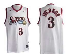 NBA Philadelphia 76ers #3 Iverson Jersey in White