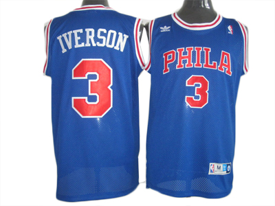 Iverson Blue 76ers Jersey