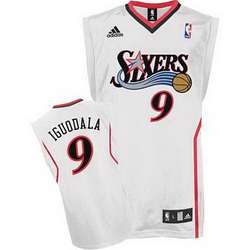 White Andre Iguodala Home Jersey, Philadelphia 76ers #9 Jersey