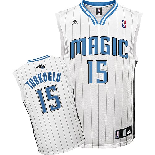 Magic #15 Hedo Turkoglu Home White NBA Jersey
