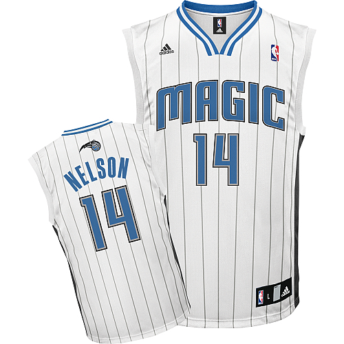 #14 Jameer Nelson Home White Orlando Magic Jersey