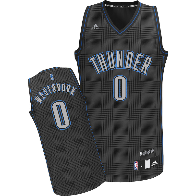 Thunder #0 Westbrook black NBA Jersey