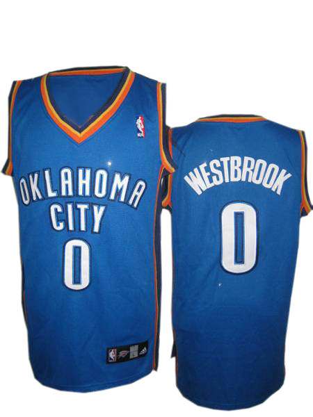 Westbrook Blue Thunder NBA Embroidered Jersey