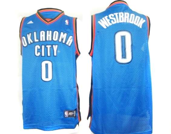 Oklahoma City Thunder #0 Westbrook Blue Swingman Jersey