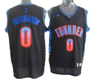 Oklahoma City Thunder #0 Westbrook NBA Revolution 30 jersey in black