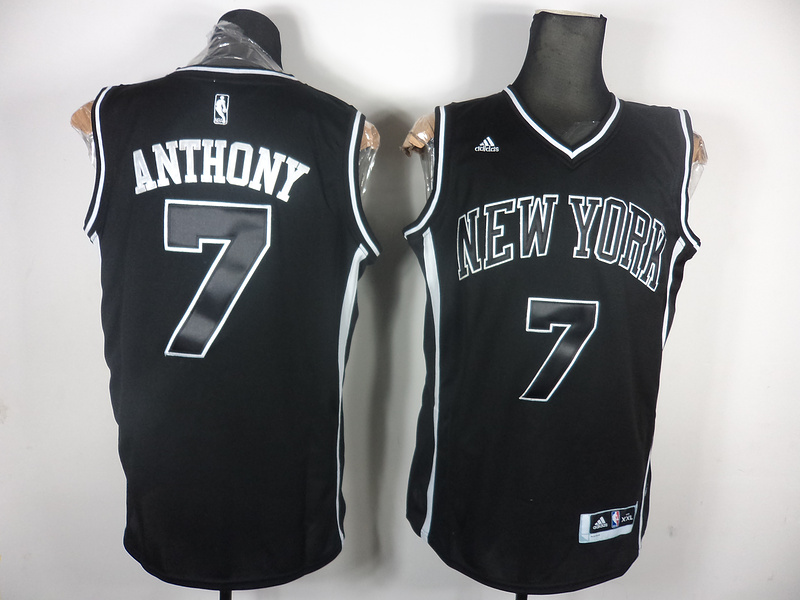 New York Knicks #7 Carmelo Anthony black Jersey