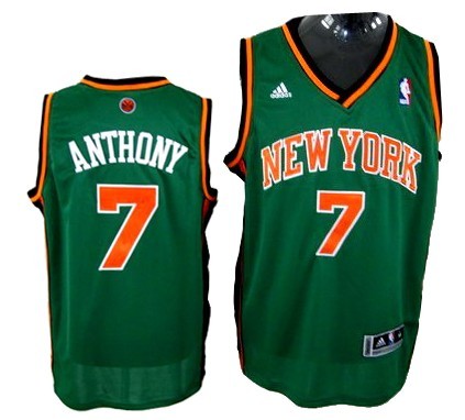 Green Carmelo Anthony NBA New York Knicks #7 Jersey