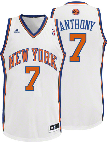 Carmelo Anthony White Knicks Swingman Jersey