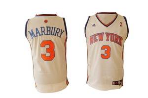 #3 Marbury Cream New York Knicks Jersey