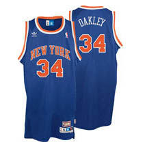 New York Knicks #34 Oakley Blue Throwback Swingman Jersey