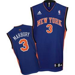 New York Knicks #3 Stephon Marbury Jersey in Blue