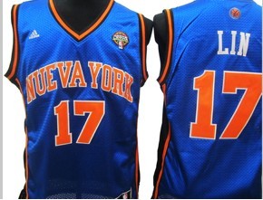 Lin Jersey Blue #17 NBA New York Knicks Jersey