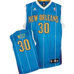 David West Road Baby Blue Jersey, New Orleans Hornets #30 Jersey
