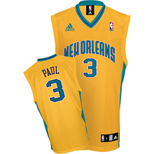 New Orleans Hornets #3 Chris Paul Alternate Yellow Swingman Jersey