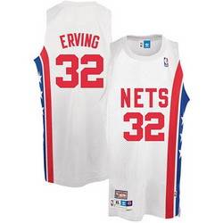 Julius Erving White Jersey, New Jersey Nets #32 Swingman Jersey