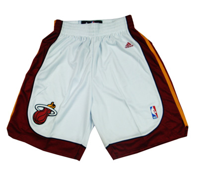 NBA shorts Miami Heat white Red