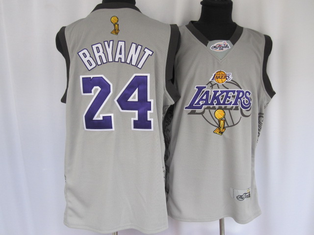 2010 Finals Commemorative NBA #24 Grey Kobe Bryant Los Angeles Lakers jersey