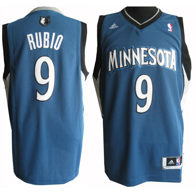 NBA Minnesota Timberwolves #9 Rubio Jersey in Blue