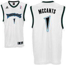 R. McCants Jersey: #1 NBA Minnesota Timberwolves Jersey In White