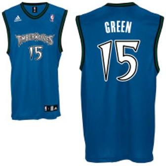 G.Green Jersey Blue Road #15 NBA Minnesota Timberwolves Jersey