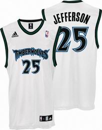 White Al Jefferson Timberwolves #25 Jersey