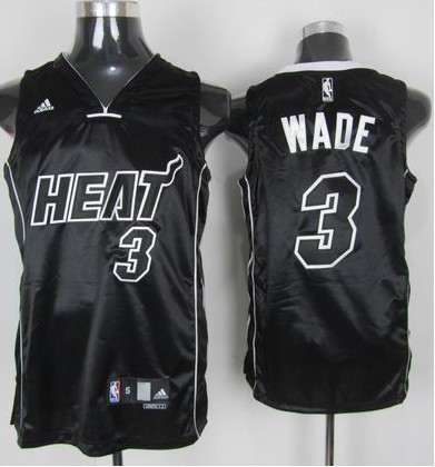 Wade Jersey: #3 NBA Miami Heat Jersey in Black