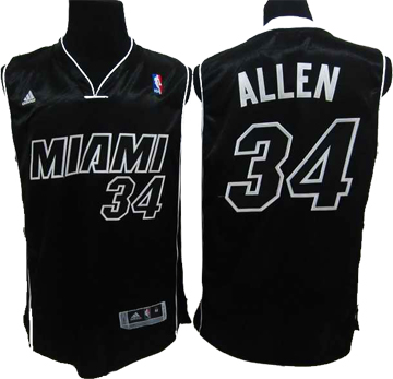Allen Black Number NBA Heat Jersey