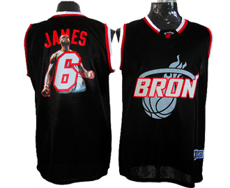 NBA Miami Heat #6 James Seal Carvers Jersey in Black