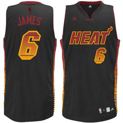 NBA Miami Heat #6 James Black Color Jersey